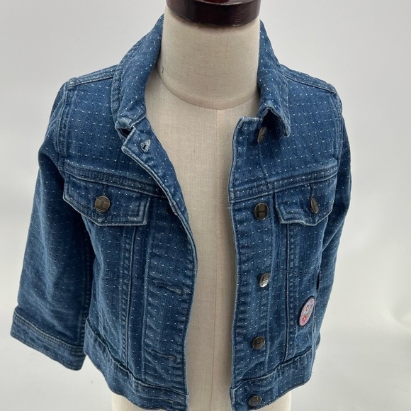 Hanna Andersson Jean Jacket with Patch Details - Size 100 (US Size 4) - Picture 5 of 8
